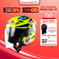 Mũ Bảo Hiểm KLT Hyper 3/4 2 Kính Màu Espargaro, Size M, L, XL, Bảo Hành 12TH Kèm Quà Tặng Khăn Ninja