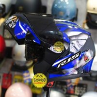 Mũ bảo hiểm lật hàm 2 kính Royal M179 tem yamaha R15 màu xanh dương GP