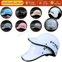 Mũ bảo hiểm lưỡi trai Prada thời trang cao cấp khoét đuôi,bít đuôi, Nón bảo hiểm lưỡi trai phủ sơn chống ố vàng,BH 1 năm