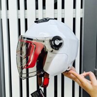 Mũ Bảo Hiểm N039A NAPOLI Phiên Bảng Mới Có Kính Che Cả Mặc /Bảo Hành 12 Tháng .
