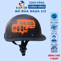 Mũ bảo hiểm nam nữ 1/2 đầu đua ngựa nhẹ nhàng, mũ nửa đầu thời trang trong phố - SÓC PHƯỢT