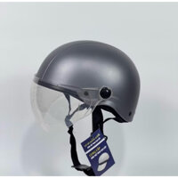 Mũ Bảo Hiểm Nam Nữ Nón Sơn Nửa Đầu Gắn Kinh Nhúng Carbon Màu Basic Chống Nắng