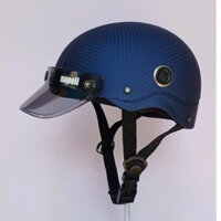 Mũ Bảo Hiểm napoli cacbon Nửa Đầu [CHÍNH HÃNG] [FREESHIP] - Nón Bảo Hiểm 1/2 Sơn Nhám Cao Cấp Chống Trầy