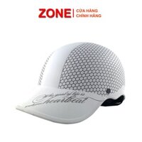 Mũ Bảo Hiểm ½  NAPOLI Nón Kết Màu Trắng Tem Caro Trẻ Trung -  SIZE (56 - 59cm) - Bảo Hành 12 Tháng Chính Hãng