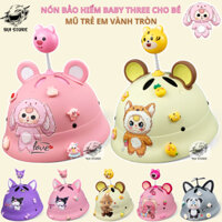 Mũ Bảo Hiểm Nón Bảo Hiểm Cho Bé Vành Tròn LABUBU BABY THREE 2-6 Tuổi-Nón bảo hiểm vành tròn cực hot