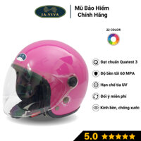 Mũ bảo hiểm nữ có kính ngắn trùm đầu JA-VIVA JA08 cho nữ màu Xanh thanh lịch