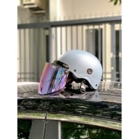Mũ bảo hiểm nửa dầu 1/2 sơn Xi măng nhám và kính bogo chính hãng Camry