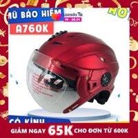 Mũ Bảo Hiểm Nửa Đầu A760K Kèm Kính Chống Bụi Cam Kết Chất Lượng - ( Nón Bảo Hiểm SRT)