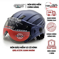 Mũ bảo hiểm nửa đầu cho nam và nữ có kính GRS A737k, nón bảo hiểm đẹp-chính hãng