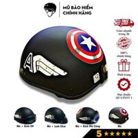 Mũ bảo hiểm nửa đầu có họa tiết SRT ASA 05 kèm kính phi công, kính UV thời trang, cá tính- Hàng chính hãng - Captain - 1 Mũ  Lưỡi Trai