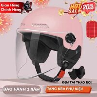 Mũ bảo hiểm nửa đầu có kính chống nắng SRED URBAN 2 - Nón bảo hiểm có kính màu hồng mờ - Hàng chính hãng