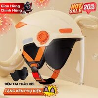 Mũ bảo hiểm nửa đầu có kính SRED URBAN 1 - Nón bảo hiểm có kính các màu - Hàng chính hãng