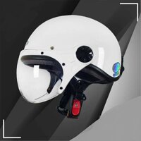 Mũ Bảo Hiểm Nửa Đầu Có Kính SUNDA 136A - Trắng