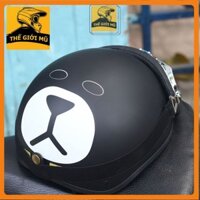 Mũ bảo hiểm nửa đầu gấu Brown có kèm kính, nhiều màu sắc
