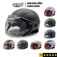 mũ bảo hiểm nửa đầu GRS A 102 k hàng chính hãng kính chống lóa chống xước không chói đèn khi đi đêm