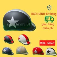 Mũ bảo hiểm nửa đầu kiểu F1 lưỡi trai đúc liền tem ngôi sao ,size 56-58 cm nhẹ chắc chắn ,an toàn, thời trang