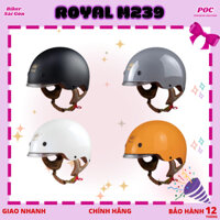 Mũ Bảo Hiểm Nửa Đầu Kính Âm Royal Helmet M239, Nón 1/2 Royal Hàng Chính Hãng - Nón Poc Biker Sài Gòn