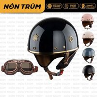 Mũ bảo hiểm nửa đầu Royal M379 có đệm cổ kèm kính phi công đi xe máy