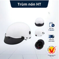Mũ bảo hiểm nửa đầu sơn nhám màu trắng, nón bảo hiểm 1/2 chất liệu ABS