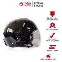 Mũ bảo hiểm nửa đầu Sunda 137 chính hãng, Nón bảo hiểm 1/2 có kính dành cho người đầu trung bình nhỏ