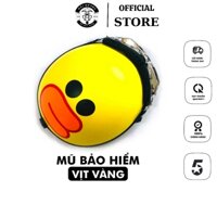 Mũ bảo hiểm nửa đầu Sundy Helmet tem Vịt Vàng ngộ nghĩnh kèm kính UV phi công nón unisex nam nữ freesize(55-59cm)