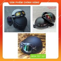 Mũ bảo hiểm nữa đầu Thảo Nguyễn nón bảo hiểm chính hãng - chất lượng - nón sơn có kính phi công