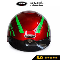 Mũ bảo hiểm nửa đầu thời trang SUNDY LT1 tem hình racing thể thao, nhiều màu cá tính