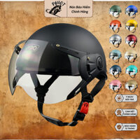 Mũ bảo hiểm nửa đầu VARO A33K có kính chắn gió, chống tia uv cao cấp