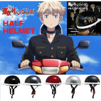 Mũ bảo hiểm nửa vành trắng, kích thước tự do, mũ bảo hiểm xe máy, dành cho cả nam và nữ, Tokyo Revengers (vận chuyển từ Nhật Bản)