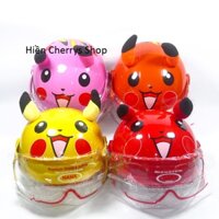 Mũ Bảo hiểm Pikachu trẻ em từ 3-6 tuổi, Có kính chắn bụi bảo vệ tốt mặt và đầu khi va chạm dành cho bé.
