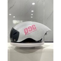 Mũ Bảo Hiểm POC Cực Chất- Nón Thể Thao POC 01 Màu Trắng chữ Hồng Có Kèm Kính và Tặng Bộ Lót Rời