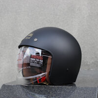 Mũ Bảo Hiểm Royal M139 Kính Âm - ĐEN NHÁM - M