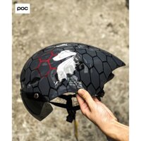 MŨ BẢO HIỂM THỂ THAO POC 01 VÂN TỔ ONG BÓNG CÓ KÍNH KÈM TÚI VÀ HỘP