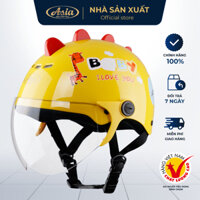 Mũ Bảo Hiểm Trẻ Em 3 tuổi 10 tuổi Chính Hãng Có Kính Asia MT-103KS Sừng Bé Trai Gái, Nón Bảo Hiểm Cho Bé Chính Hãng