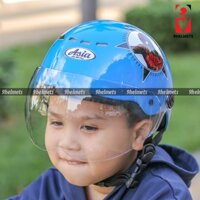 Mũ Bảo Hiểm Trẻ Em Asia Có Kính Cao Cấp - MT103KS - SpiderMan Xanh Biển