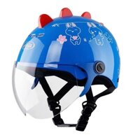 Mũ Bảo Hiểm Trẻ Em Asia Có Kính Cao Cấp - MT103KS KHỦNG LONG XANH BIỂN (SIZE 3-5Y)