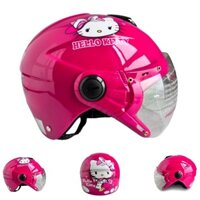 Mũ bảo hiểm trẻ em BKtec - BK14 Hồng đào Kitty - dành cho bé từ 5 đến 10 tuổi, bé nặng dưới 30kg - Vòng đầu từ 52-54cm