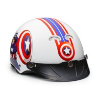 Mũ Bảo Hiểm Trẻ Em Cao Cấp Protec Kitty Họa Tiết Siêu Anh Hùng Captian America, An Toàn, Siêu Thoáng  Hàng Chính Hãng - Trắng - S