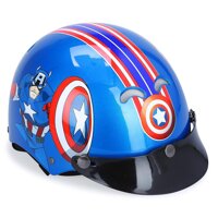 Mũ Bảo Hiểm Trẻ Em Cao Cấp Protec Kitty Họa Tiết Siêu Anh Hùng Captian America, An Toàn, Siêu Thoáng  Hàng Chính Hãng - Xanh Dương - M