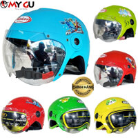 Mũ bảo hiểm trẻ em có kính từ 5 tuổi đến 8 tuổi cao cấp [CHÍNH HÃNG] ASIAN KT01K - Nón bảo hiểm nửa đầu cho bé