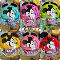 Mũ bảo hiểm trẻ em hình Mickey có kính tư 1-7 tuổi