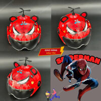 Mũ bảo hiểm trẻ hình siêu nhân SpiderMan, Capybara gắn kính kèm phụ kiện , nón bảo hiểm trẻ em kiểm định đạt chuẩn