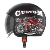 MŨ BẢO HIỂM TRÙM ĐẦU 3/4 KÍNH ÂM LÓT THÁO RỜI CHÍNH HÃNG ROYAL M139