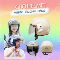 MŨ BẢO HIỂM trùm đầu GRO VO dành cho phụ nữ, hàng chính hãng có kính dài chắn gió