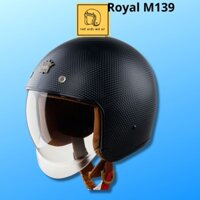 Mũ bảo hiểm trùm tai Royal M139 vân Carbon chống xước , hàng chính hãng, Thế Giới Mũ 87