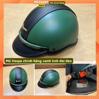 Mũ bảo hiểm Vespa free size xanh rêu - chính hãng, phong cách