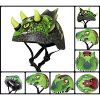 Mũ Bảo Hiểm Xe Đạp Cho Bé từ 5 Tuổi - Thương Hiệu Raskullz - Hình Khủng Long Dễ Thương - Hàng Nhập Khẩu Chính Hãng USA