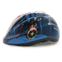 Mũ Bảo Hiểm Xe Đạp Trẻ Em Protec SMILE Họa Tiết CapTain America Có Vòng Điều Chỉnh Đầu, Có Đèn Chiếu Hậu An Toàn Phía Sau - M