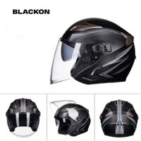 Mũ bảo hiểm xe máy BLACKON, Mũ bảo hiểm lật ống kính đôi có thể điều chỉnh, Mũ bảo hiểm thời trang đường phố lật chất lượng cao Bốn mùa