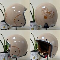 Mũ Bảo Hiểm3/4 Đầu CHITA HELMETS CT1 Tem Love you